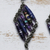 Amethyst and recycled paper dangle earrings, 'Purple Diamond' - Handcrafted Amethyst and Recycled Paper Earrings (image 2c) thumbail