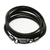 Leather wrap bracelet, 'Double Down' - Modern Black Leather Cord Wrap Bracelet (image 2d) thumbail