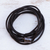 Leather cord wrap bracelet, 'Spatial Spin' - Modern Black & Graphite Leather Cord Wrap Bracelet (image 2c) thumbail