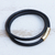 Leather cord wrap bracelet, 'Black and Gold Urban Confidence' - Brazilian Black & Golden Leather Cord Wrap Bracelet (image 2b) thumbail