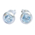 Blue topaz stud earrings, 'Celestial Allure' - Brazilian Blue Topaz and Silver Stud Petite Earrings
