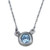 Blue topaz pendant necklace, 'Spot of Heaven' - Round Blue Topaz Pendant Necklace (image 2e) thumbail