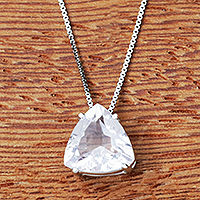 Quartz pendant necklace, Pyramid of Light