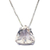 Quartz pendant necklace, 'Pyramid of Light' - Brazil Crystal Quartz & Rhodium Plated Silver Necklace