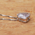 Quartz pendant necklace, 'Pyramid of Light' - Brazil Crystal Quartz & Rhodium Plated Silver Necklace
