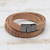 Leather wrap bracelet, 'Carioca Chic' - Wrap Bracelet in Buff-Colored Leather (image 2) thumbail