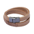 Leather wrap bracelet, 'Carioca Chic' - Wrap Bracelet in Buff-Colored Leather thumbail