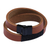 Leather wrap bracelet, 'Ipanema Sunset' - Brown Leather Wrap Bracelet with Magnetic Clasp (image 2a) thumbail