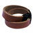 Leather wrap bracelet, 'Ipanema Sunset' - Brown Leather Wrap Bracelet with Magnetic Clasp (image 2e) thumbail