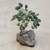 Quartz and amethyst mini gemstone tree, 'Hope and Happiness' - Green Quartz-Amethyst Brazilian Mini Gemstone Tree Sculpture thumbail