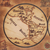 Mapa de pared de cuero - Pantalla de pared de cuero Mapa del Nuevo Mundo