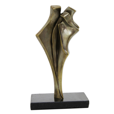 Escultura de bronce, (2020) - Escultura de bronce abstracta original
