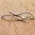 Cultured pearl drop earrings, 'Modern Motif' - Modern 950 Silver and Cultured Pearl Earrings