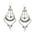 Quartz chandelier earrings, 'Pendulum Swing' - Stainless Steel Earrings with Quartz thumbail