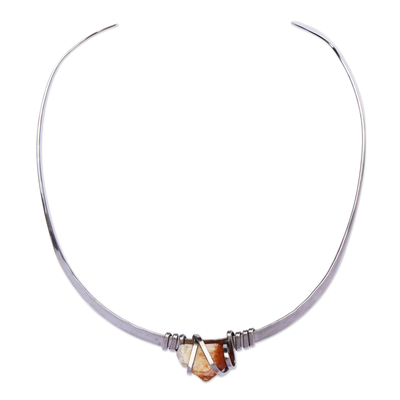 Natural Citrine Collar Necklace