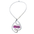 Achat-Anhänger-Halskette, 'Tickled Pink' - Halskette aus rosa Achat und Edelstahl