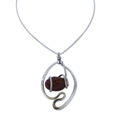 Achat-Anhänger-Halskette - Handgefertigte Achat-Halskette aus Brasilien