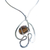 Tiger's eye pendant necklace, 'Island' - Handmade Tiger's Eye Statement Necklace