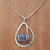 Amethyst-Anhänger-Halskette, 'Natural Resources' - Kunsthandwerklich gefertigte Amethyst-Anhänger-Halskette