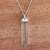 Halskette mit Quarz- und Blautopas-Anhänger, „Crystal Clarity“ - Halskette aus Kristallquarz und blauem Topas aus Brasilien