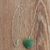 Aventurine long pendant necklace, 'Calm Heart' - 925 Silver and Green Aventurine Heart Necklace from Brazil (image 2b) thumbail