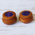 Agate and wood jewelry boxes, 'Purple Waves' - Small Round Agate and Wood Jewelry Boxes (Pair) (image 2) thumbail