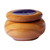 Agate and wood jewelry boxes, 'Purple Waves' - Small Round Agate and Wood Jewelry Boxes (Pair) (image 2e) thumbail