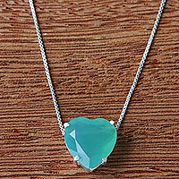 Featured review for Chrysoprase pendant necklace, Heart of Light