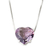 Amethyst pendant necklace, 'Heart of Light' - Brazil Heart-Shaped Faceted Amethyst Pendant Necklace (image 2e) thumbail