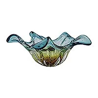 Art glass centerpiece, 'Splash' - Murano-Style Art Glass Centerpiece