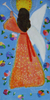 'Announcing the Good News' - Brazilian Signed Naif Painting of an Angel with a Trumpet thumbail