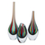 Handblown art glass vases, 'Circus' (set of 3) - 3 Murano Inspired Colorful Handblown Brazilian Glass Vases thumbail