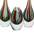 Handblown art glass vases, 'Circus' (set of 3) - 3 Murano Inspired Colorful Handblown Brazilian Glass Vases (image 2c) thumbail