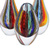 Handblown art glass vases, 'Carnival Color Fantasy' (set of 3) - 3 Collectible Handblown Murano Inspired Art Glass Vases (image 2h) thumbail