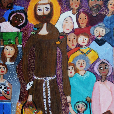 'Humanity in Diaspora' - Original Multicolored Acrylic Painting