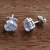 Rainbow moonstone stud earrings, 'Hint of Light' - Pear-Shaped Rainbow Moonstone Earrings (image 2c) thumbail