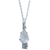Collar colgante de piedra lunar y topacio blanco - Collar de plata esterlina con piedra lunar y topacio blanco de Brasil