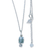 Blue and white topaz pendant necklace, 'Piece of the Sky' - Blue & White Topaz Sterling Silver Necklace from Brazil (image 2e) thumbail