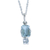 Blue and white topaz pendant necklace, 'Piece of the Sky' - Blue & White Topaz Sterling Silver Necklace from Brazil (image 2f) thumbail