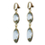 Gold-plated prasiolite dangle earrings, 'Brilliant Revelation' - 10 Carat Prasiolite Earrings (image 2b) thumbail