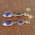 Gold-plated amethyst dangle earrings, 'Brilliant Revelation' - Ten Carat Amethyst Earrings (image 2c) thumbail