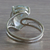 Prasiolite solitaire wrap ring, 'Spiritual Soul' - Pear-Shaped Prasiolite Ring (image 2d) thumbail