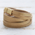 Gold-accented leather wrap bracelet, 'Summer Gold' - Golden Leather Wrap Bracelet (image 2b) thumbail