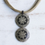 Gourd pendant necklace, 'Double Stars' - Dried Gourd Statement Necklace