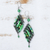 Recycled paper and quartz dangle earrings, 'Eco Diamonds' - Green Quartz and Recycled Paper Eco-Friendly Earrings