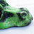 Leather mask, 'Alligator' (7 inch) - Handmade Green Alligator Leather Mask (7 Inch)