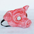 Leather mask, 'Carnival Pig' - Painted Leather Pig Mask from Brazil (image 2) thumbail
