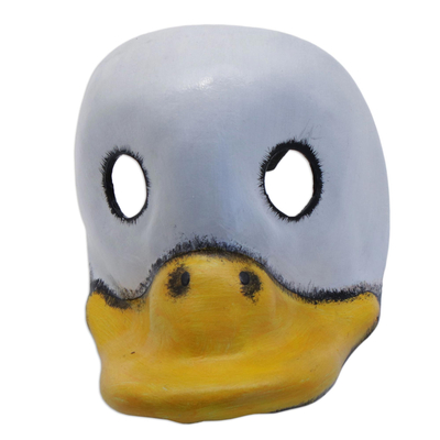 Máscara de cuero - Máscara de pato de cuero única para usar o exhibir