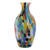 Handblown art glass vase, 'Curvy Carnival Confetti' - Unique Murano Inspired Glass Vase Handblown in Brazil (image 2a) thumbail