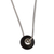 Jacaranda wood pendant necklace, 'Pneumatic' - Jacaranda Wood and Silver Pendant Necklace from Brazil
